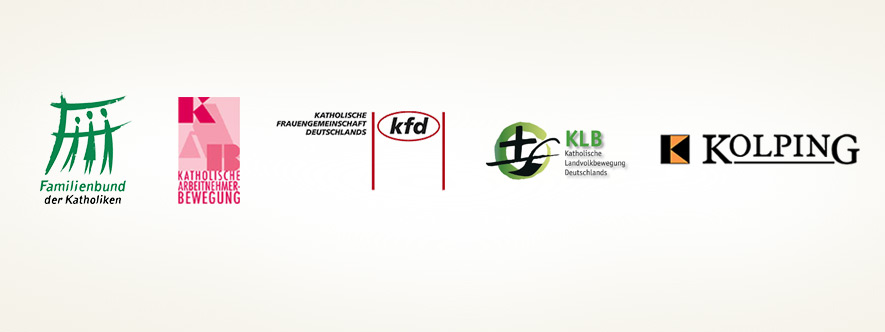 Logos der Beteiligten - Rentenmodell katholischer Verbände